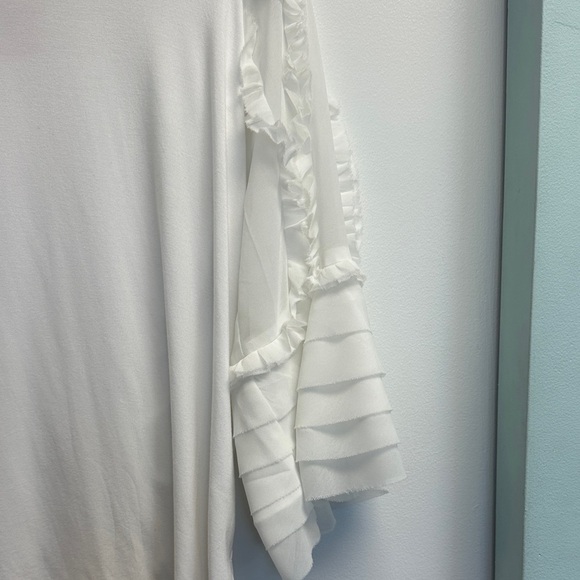 Kobi Halperin Ivory Ruffle Trim Blouse - Picture 2 of 5